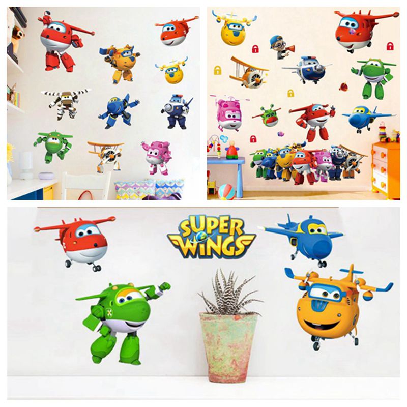 Baby Nursery Wall Decals - Heißer Cartoon Super Flügel Verformung Flugzeug