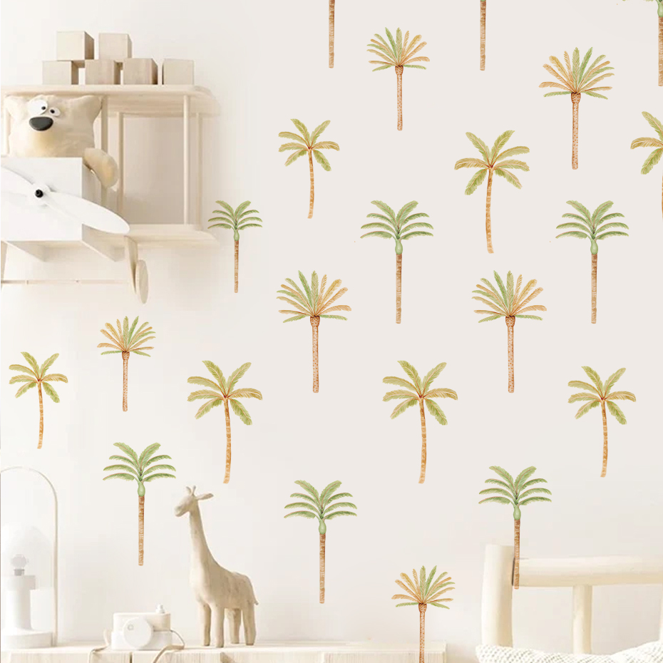 Baby Nursery Artwork - Boho Kokospalme Wandaufkleber für Kinder Baby