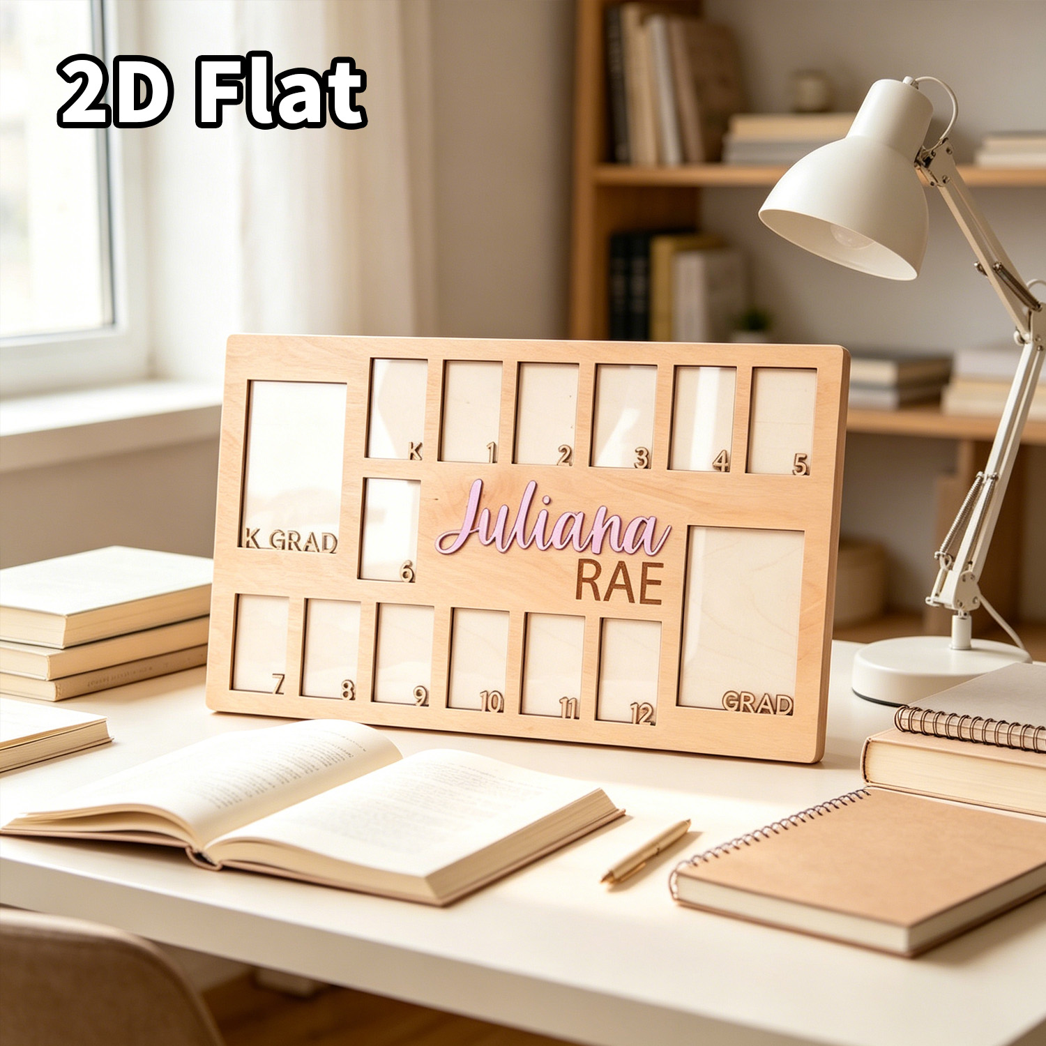 Baby Nursery Frames - 1 Stück Personalisierter Holz-Bilderrahmen, Wanddekoration für