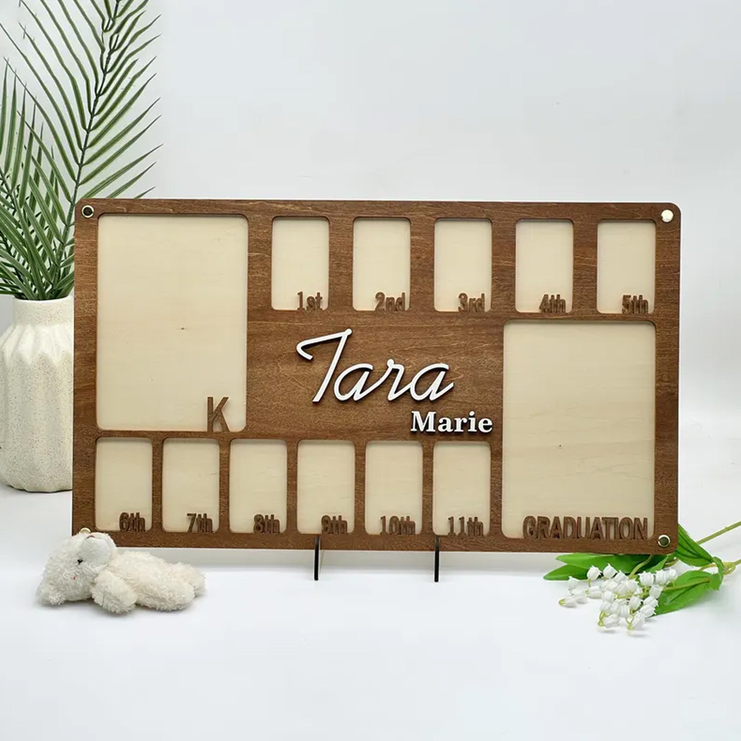 Baby Nursery Frames - 1 Stück Personalisierter Holz-Bilderrahmen, Wanddekoration für