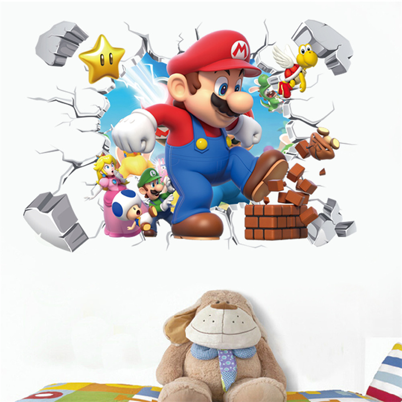 Baby Nursery Artwork - 3D Cartoon Anime Spielcharaktere Wandaufkleber für