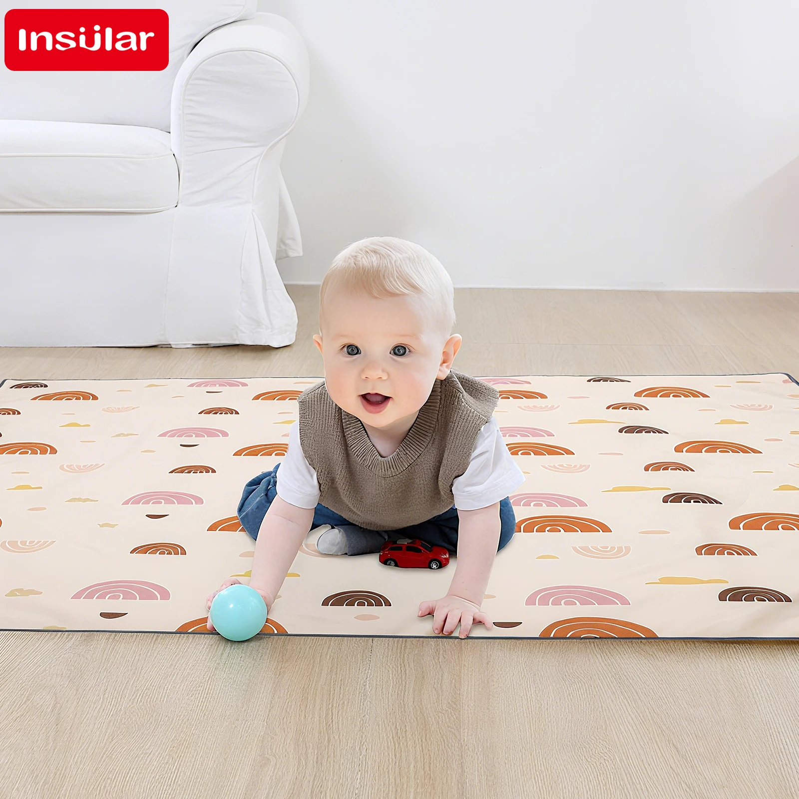 Baby Nursery Mat - INSULAR Lernmatratze für Kinder, faltbar, Baby-Spielmatte,