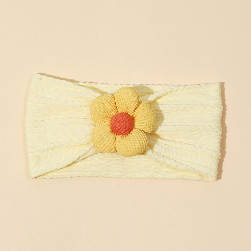 Baby Wrap Stretchy - Niedliches Blumen-Baby-Stirnband aus Nylon, elastisch, für