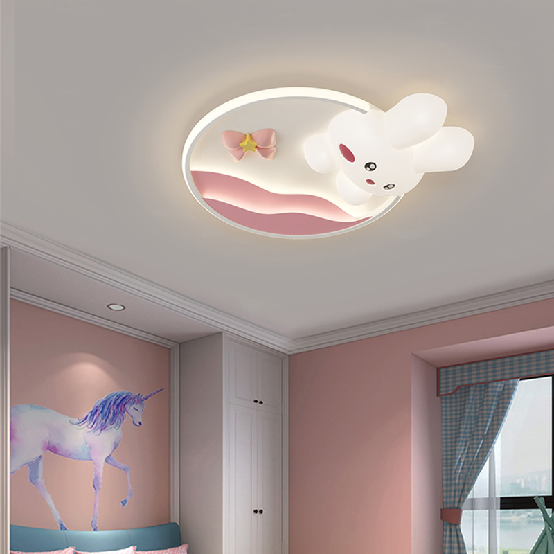 Baby Nursery Ceiling Light - Neue 3D Kaninchen Deckenleuchte Cartoon Runde