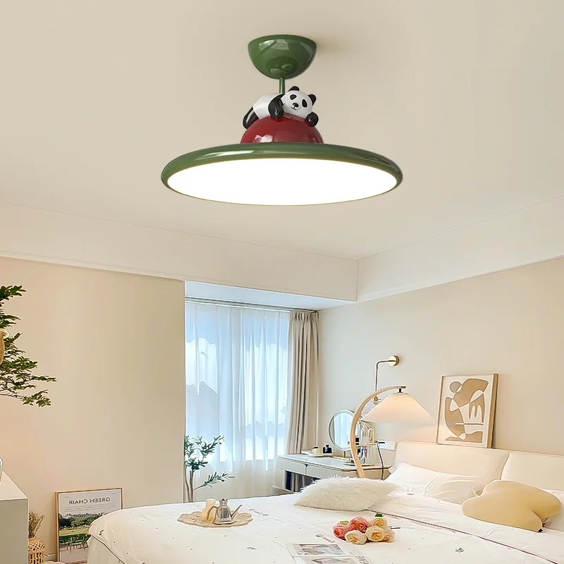 Baby Nursery Ceiling Light - Cartoon Creme Stil Panda LED Deckenleuchte