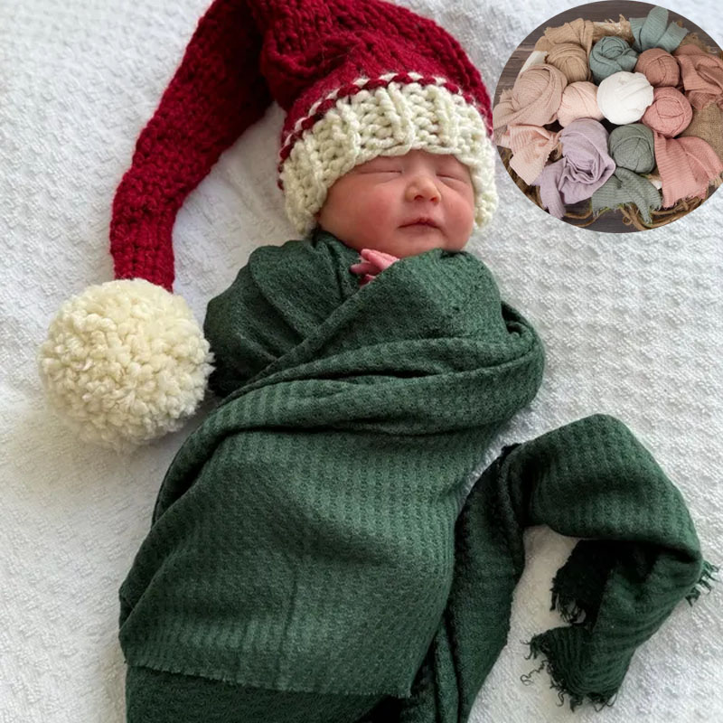 Baby Wrap Stretchy - Weiche, dehnbare Waffelfolie für Neugeborene, Fotoshooting,