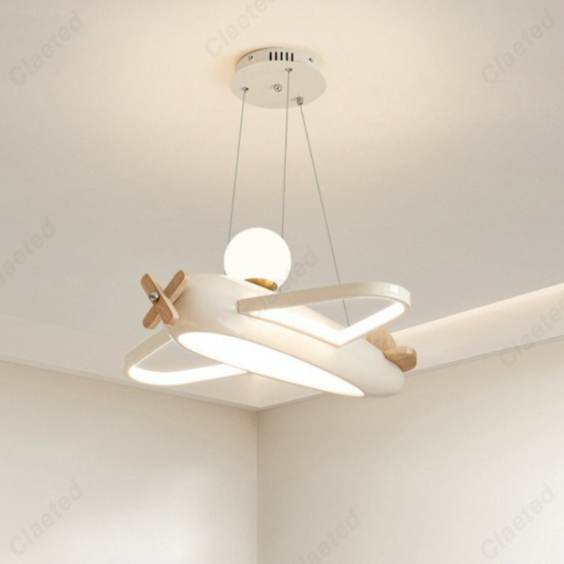 Baby Nursery Ceiling Light - Flugzeuglampen LED Kinderzimmer Helikopterlampe Moderner Creme-Stil