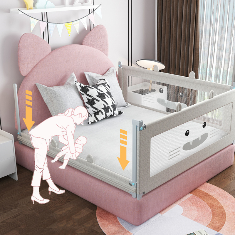 Bed Rail Toddler - Baby-Sicherheitsbett-Barriere für Kinder, Schlafzimmer, Cartoon-Schutz, Kinder,