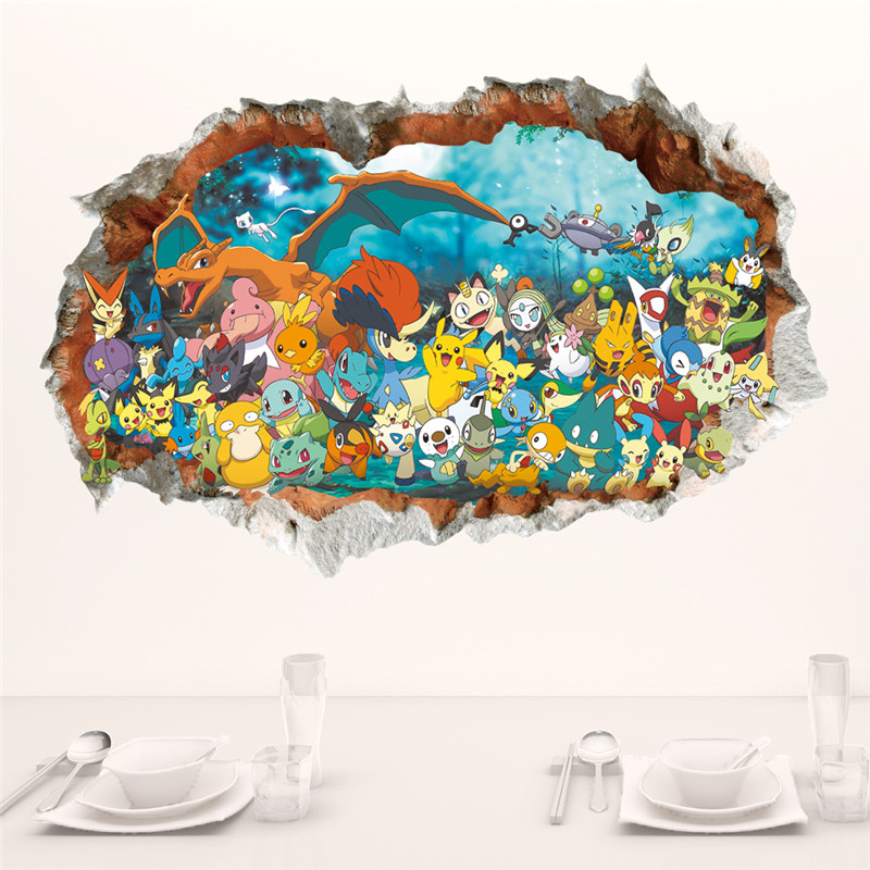Baby Nursery Wall Decals - Cartoon Pokémon Pikachu Wanda uf kleber