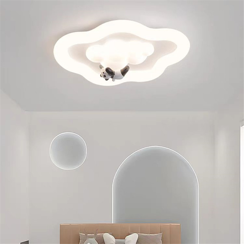Baby Nursery Ceiling Light - Niedliche weiße Wolken-Deckenleuchte, LED-Tierlampe für Kinderzimmer,