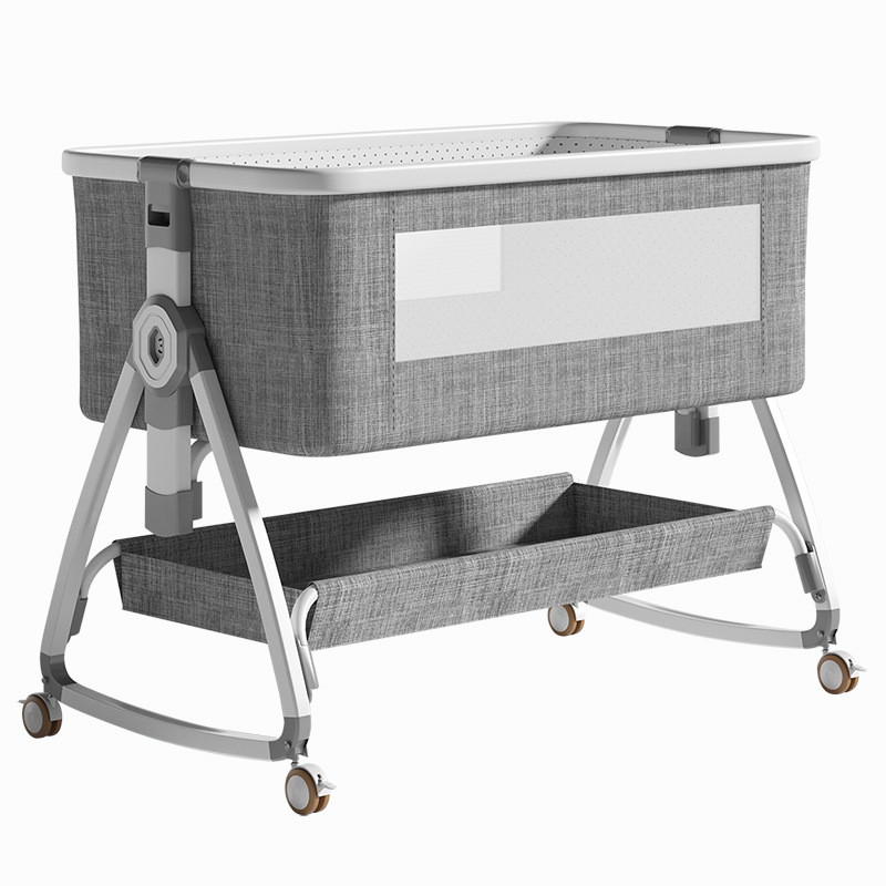Baby Nursery With Queen Bed - Multifunktionales mobiles Babybett, faltbar, tragbar, mit