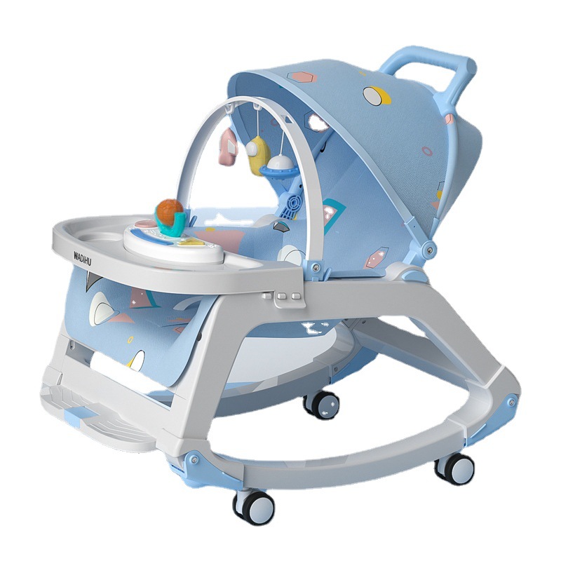 Baby Nursery Rocking Chair - Umweltfreundlicher, tragbarer, multifunktionaler 2-in-1-Baby-Schaukelstuhl, Kindergarten-Schaukelstuhl, Baby-Auto-Schaukelstuhl