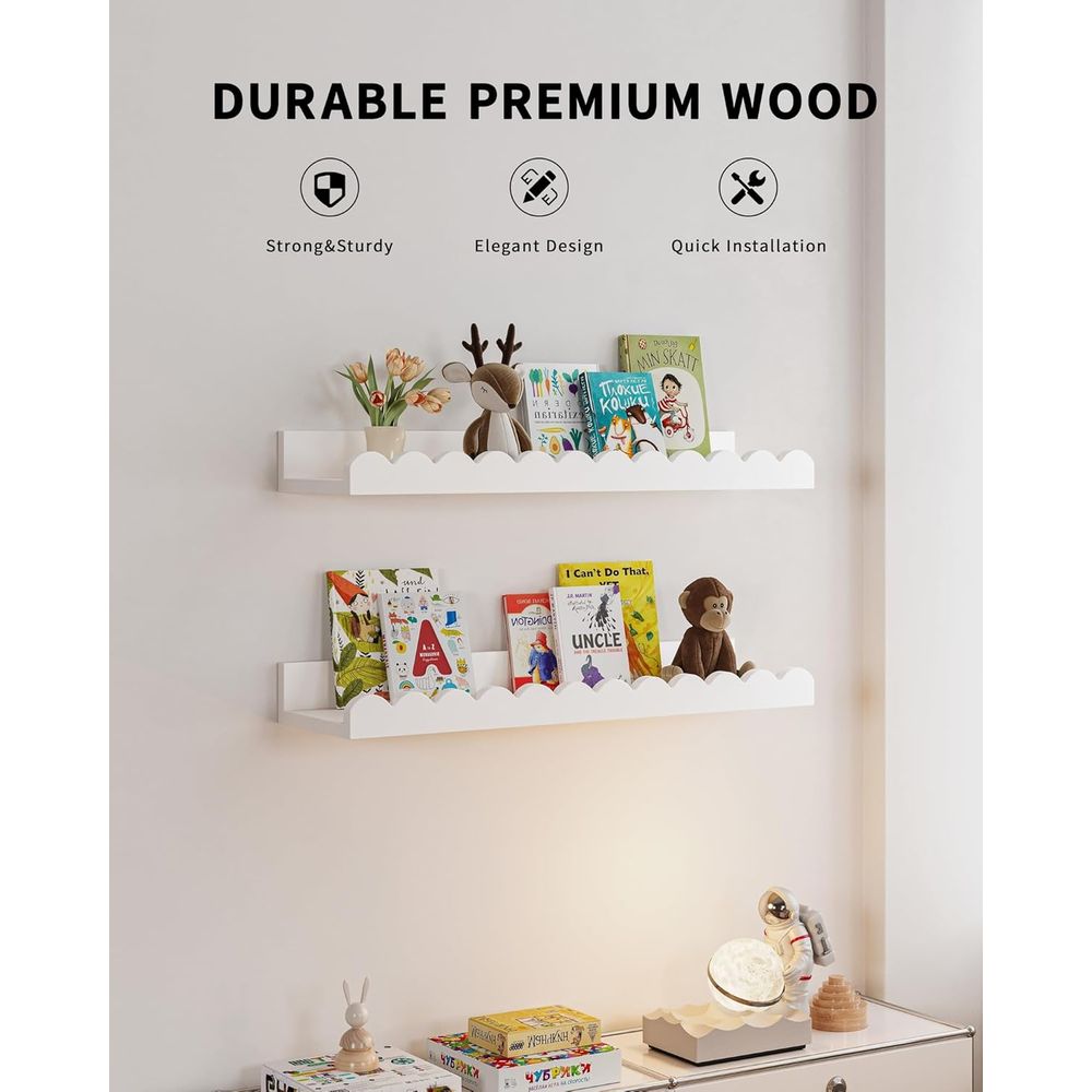 4er-Pack Weiße Schwebende Rega – Baby Nursery Floating Shelves Bewertung und Preis