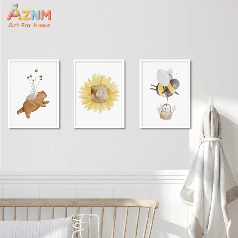 AZNM Aquarell-Bär-Fuchs-Tier-L – Baby Nursery Frames Bewertung und Preis