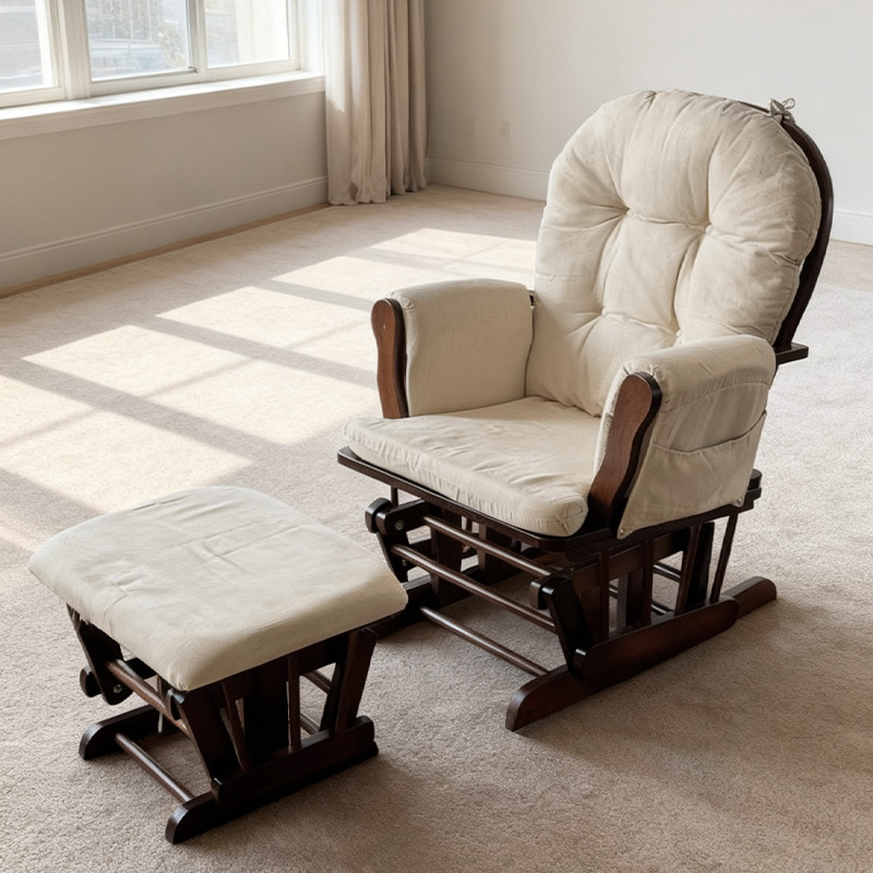 Moderner Holz-Gleiterstuhl mit – Baby Nursery Rocking Chair Bewertung und Preis