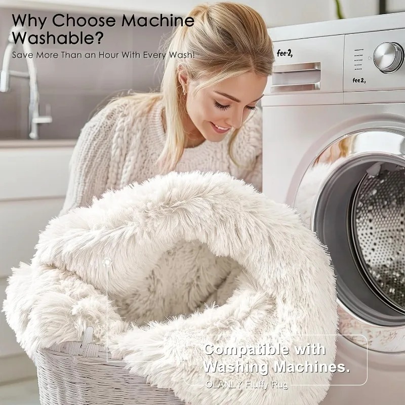 Runder cremeweißer Teppich, we – Baby Nursery Mat Bewertung und Preis