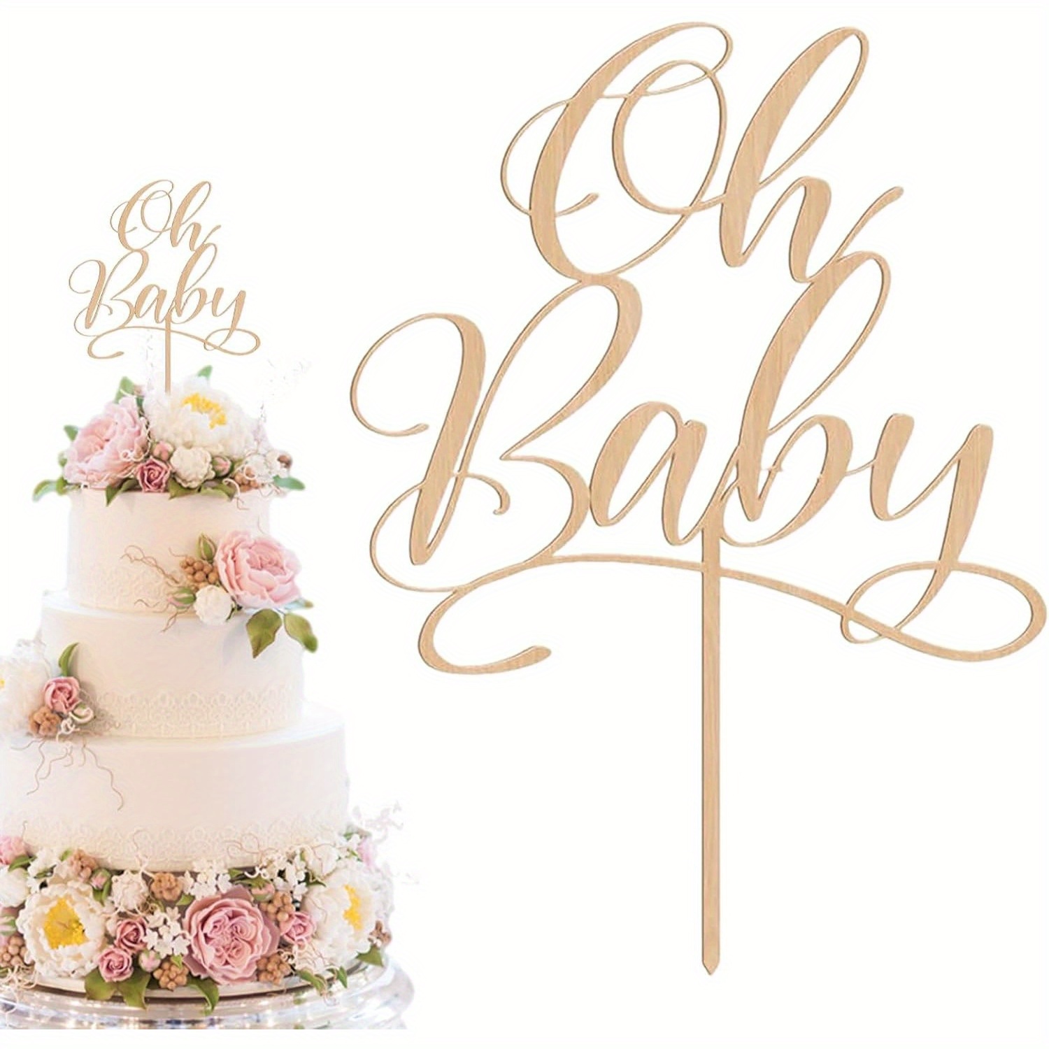 1 Stück oh Baby – Kuchenaufsat – Baby Nursery Artwork Bewertung und Preis