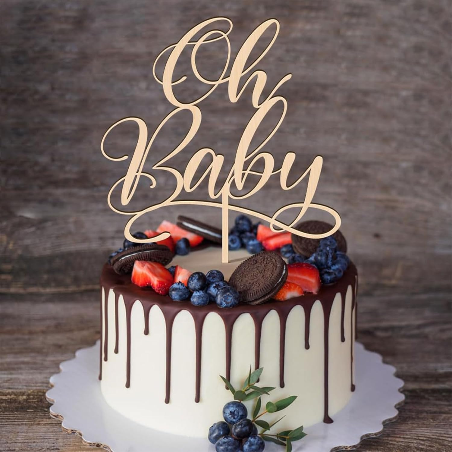1 Stück oh Baby – Kuchenaufsat – Baby Nursery Artwork Bewertung und Preis
