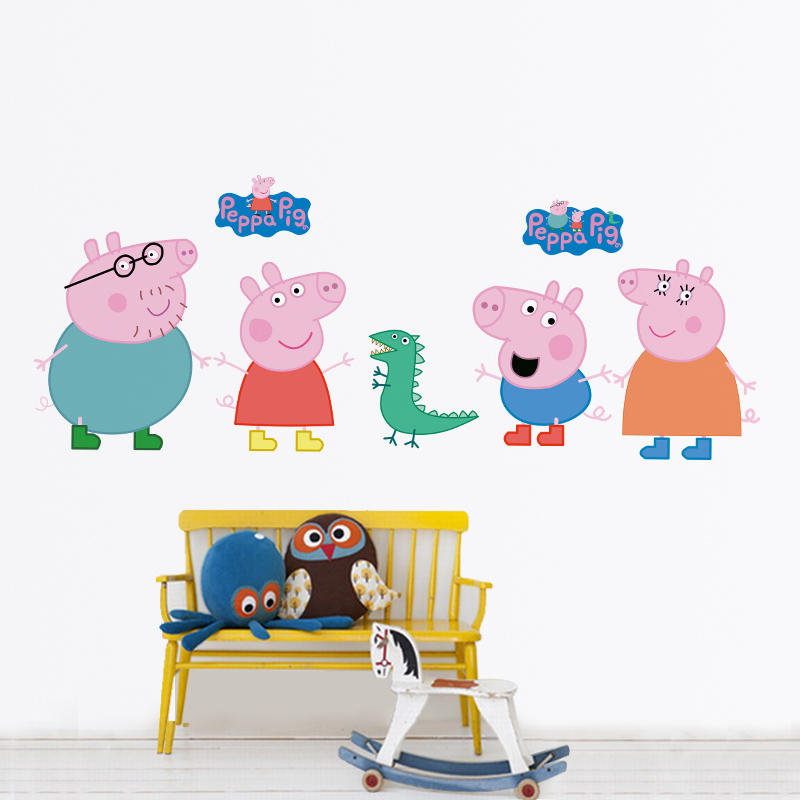 Cartoon Peppa Pig Wandaufklebe – Baby Nursery Wall Decals Bewertung und Preis