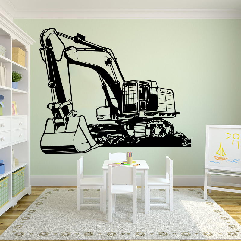 Große schwere Equipmen Bagger  – Baby Nursery Wall Decals Bewertung und Preis