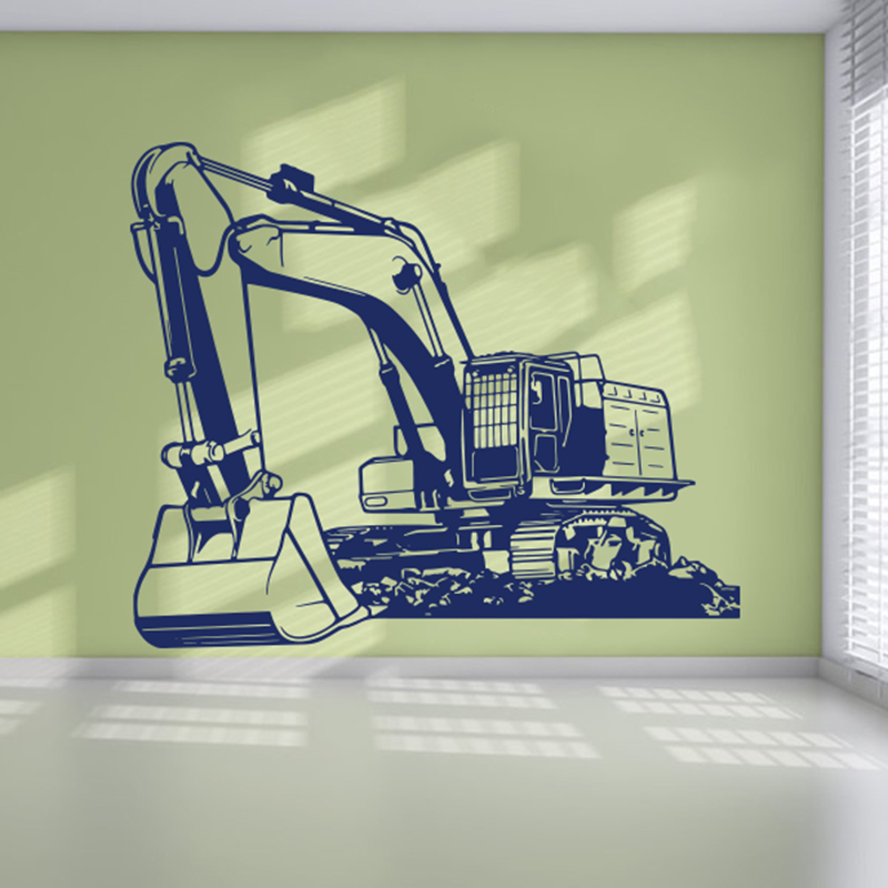 Große schwere Equipmen Bagger  – Baby Nursery Wall Decals Bewertung und Preis