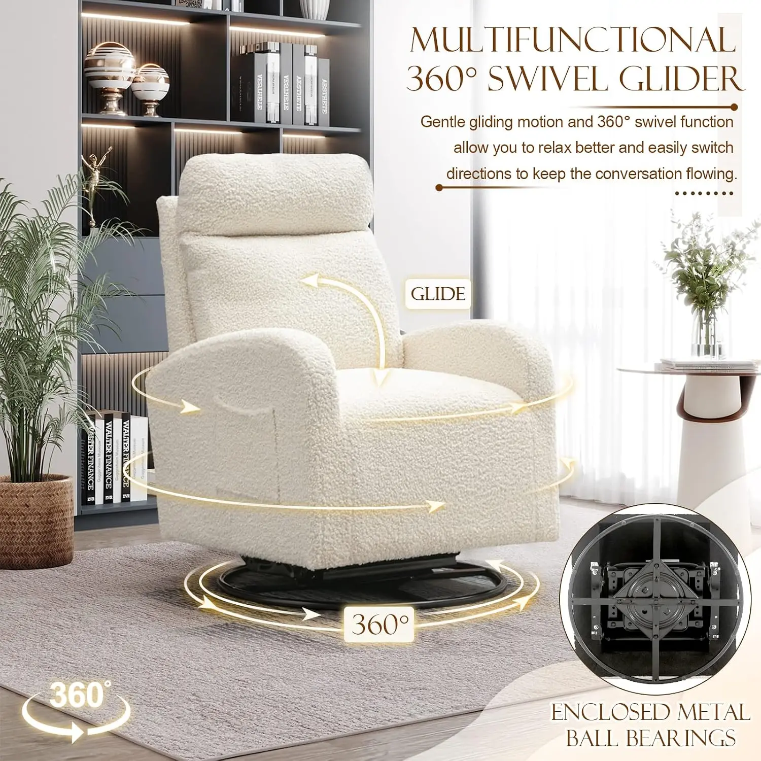 Moderner Drehbarer Glider-Sess – Baby Nursery Rocking Chair Bewertung und Preis