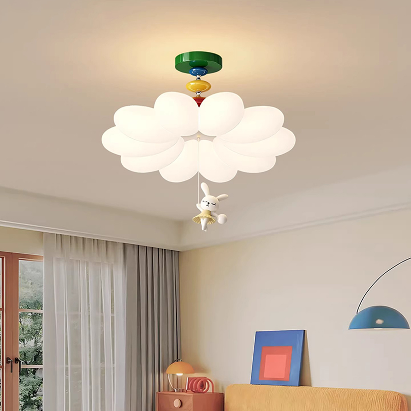 Cremefarbene Kinderzimmer-Blum – Baby Nursery Ceiling Light Bewertung und Preis