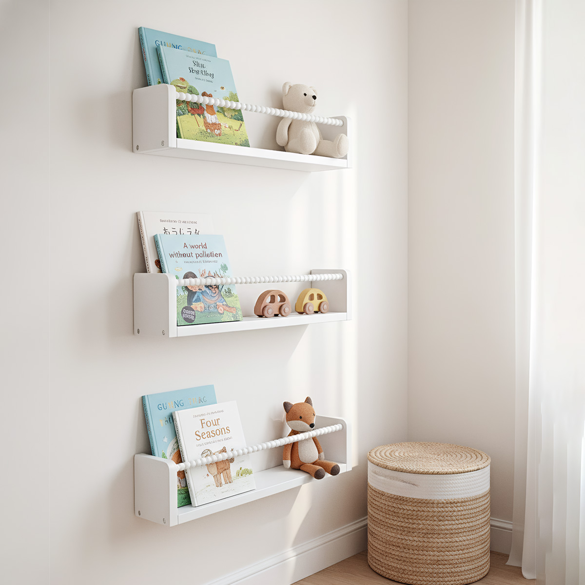 Kinderzimmer-Bücherregale, 40  – Baby Nursery Floating Shelves Bewertung und Preis