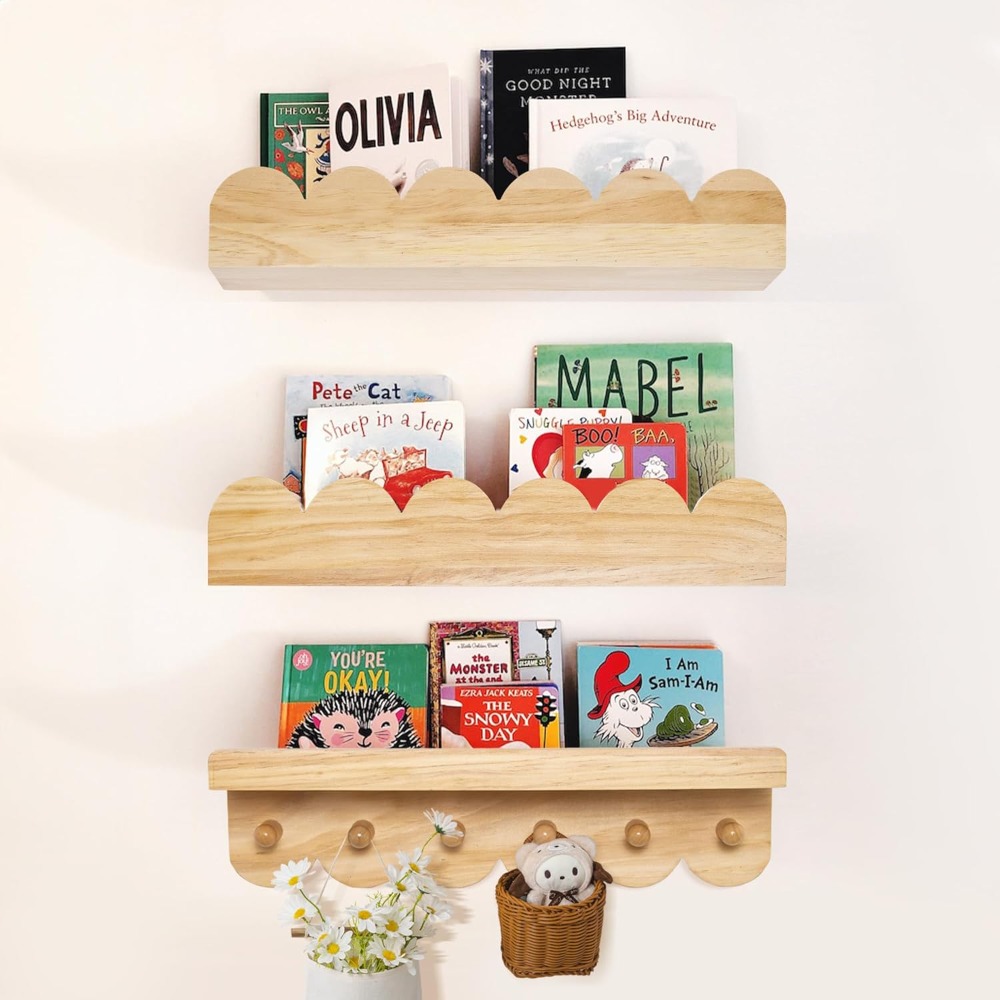 Kinderzimmer-Bücherregale, 3 S – Baby Nursery Floating Shelves Bewertung und Preis