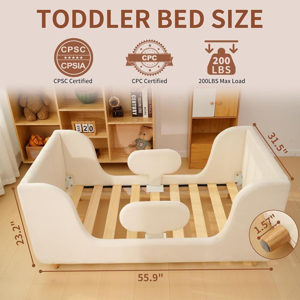 Kleinkind-Bett - Bodenbett mit – Bed Rail Toddler Bewertung und Preis