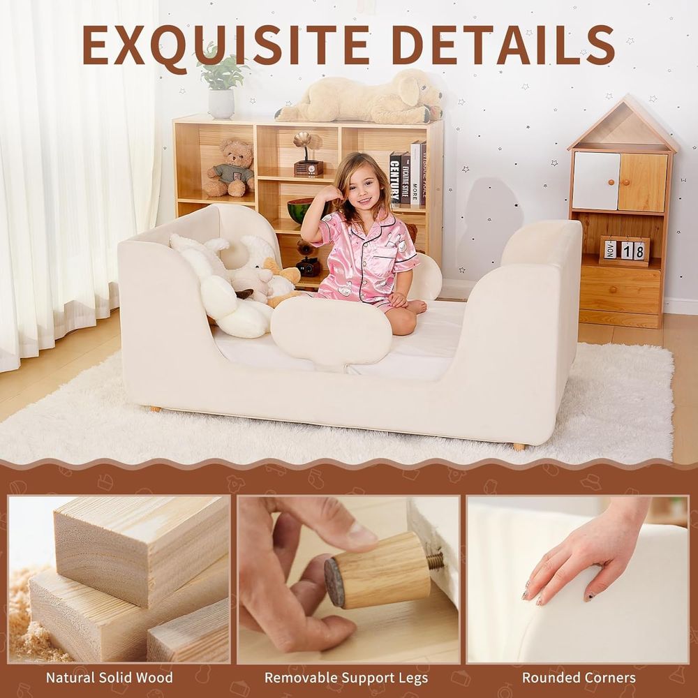 Kleinkind-Bett - Bodenbett mit – Bed Rail Toddler Bewertung und Preis