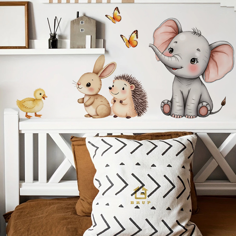 Cartoon-Tier-Wandaufkleber – E – Baby Nursery Wall Decals Bewertung und Preis
