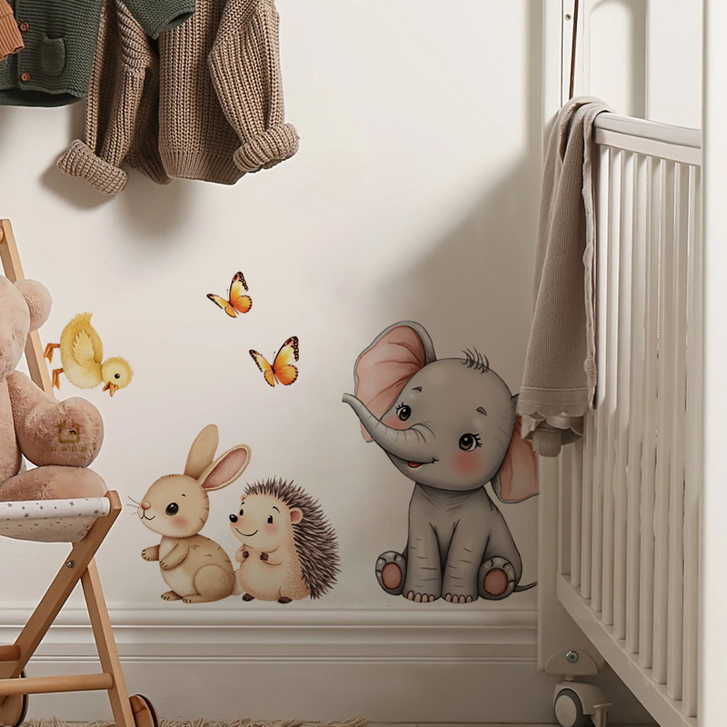 Cartoon-Tier-Wandaufkleber – E – Baby Nursery Wall Decals Bewertung und Preis