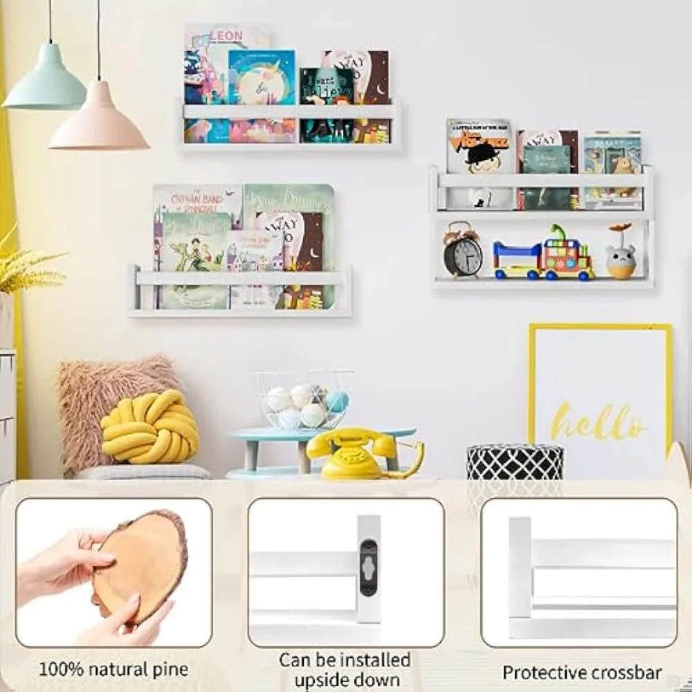 QimCoor Kinderzimmer-Bücherreg – Baby Nursery Floating Shelves Bewertung und Preis
