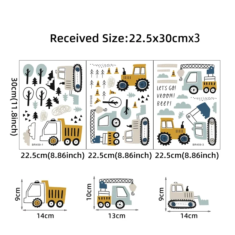 Handgezeichnete süße Autos für – Baby Nursery Wall Decals Bewertung und Preis