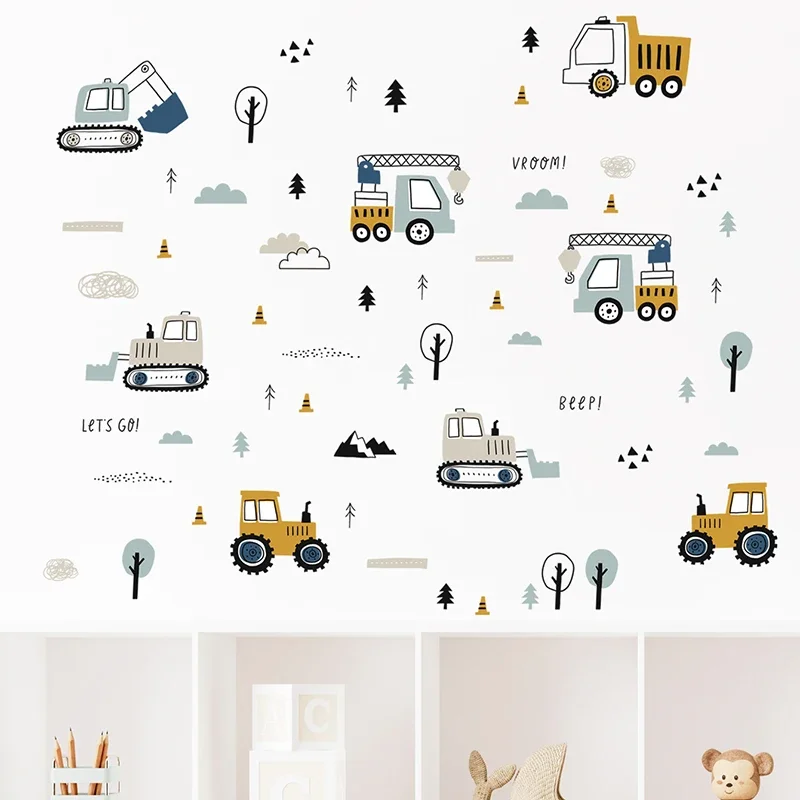 Handgezeichnete süße Autos für – Baby Nursery Wall Decals Bewertung und Preis