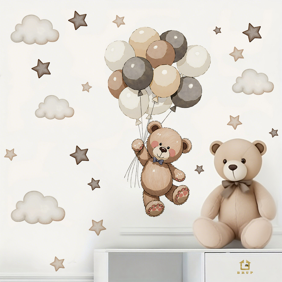 Entzückende Teddybär-Wandaufkl – Baby Nursery Artwork Bewertung und Preis
