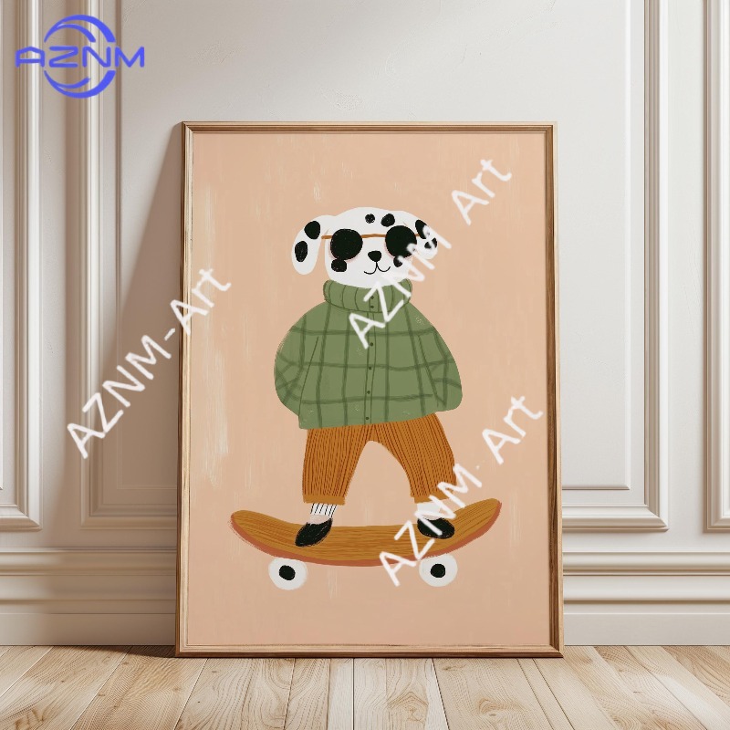 1 Stück Lustiges Tier-Skateboa – Baby Nursery Artwork Bewertung und Preis