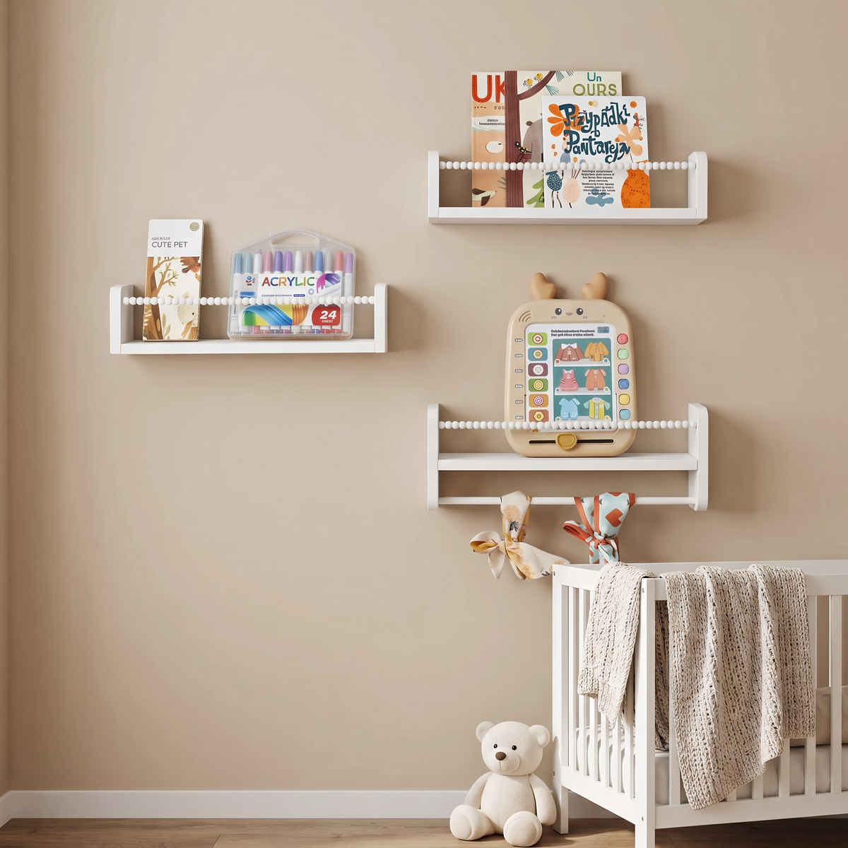 Schwebende Kinderbücherregale  – Baby Nursery Floating Shelves Bewertung und Preis