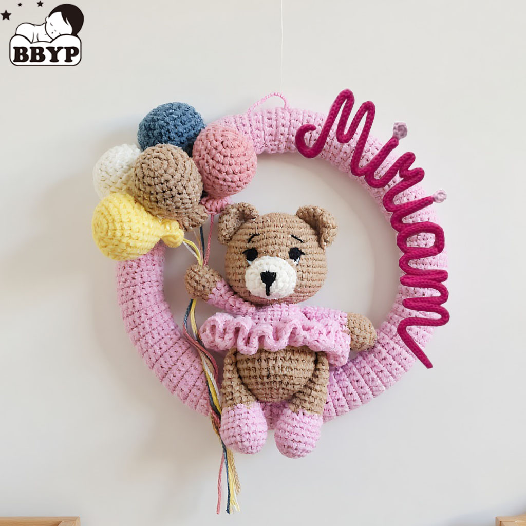 Personalisierter Häkelnadenkra – Baby Nursery Artwork Bewertung und Preis