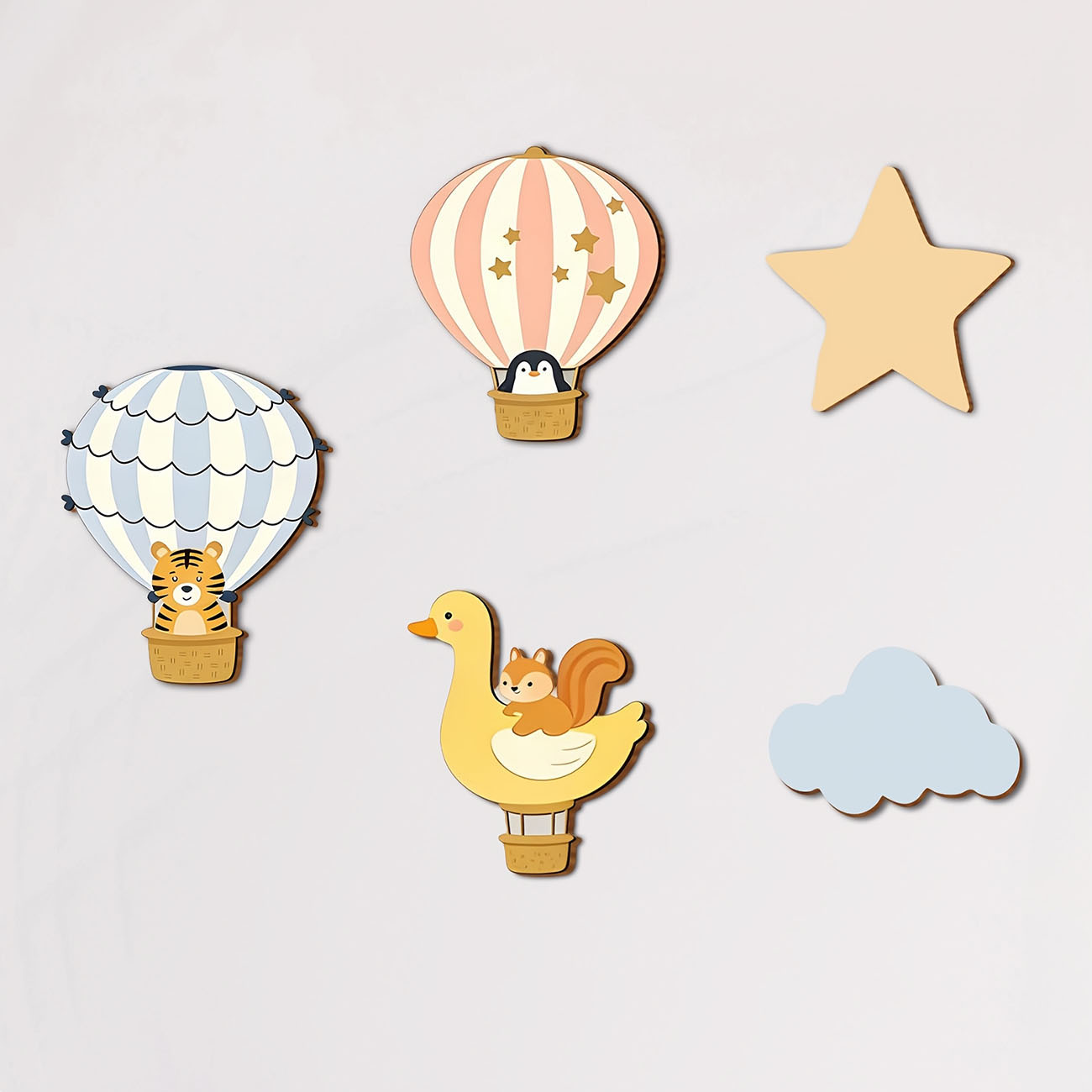 5 Stück Tierische Heißluftball – Baby Nursery Wall Decals Bewertung und Preis