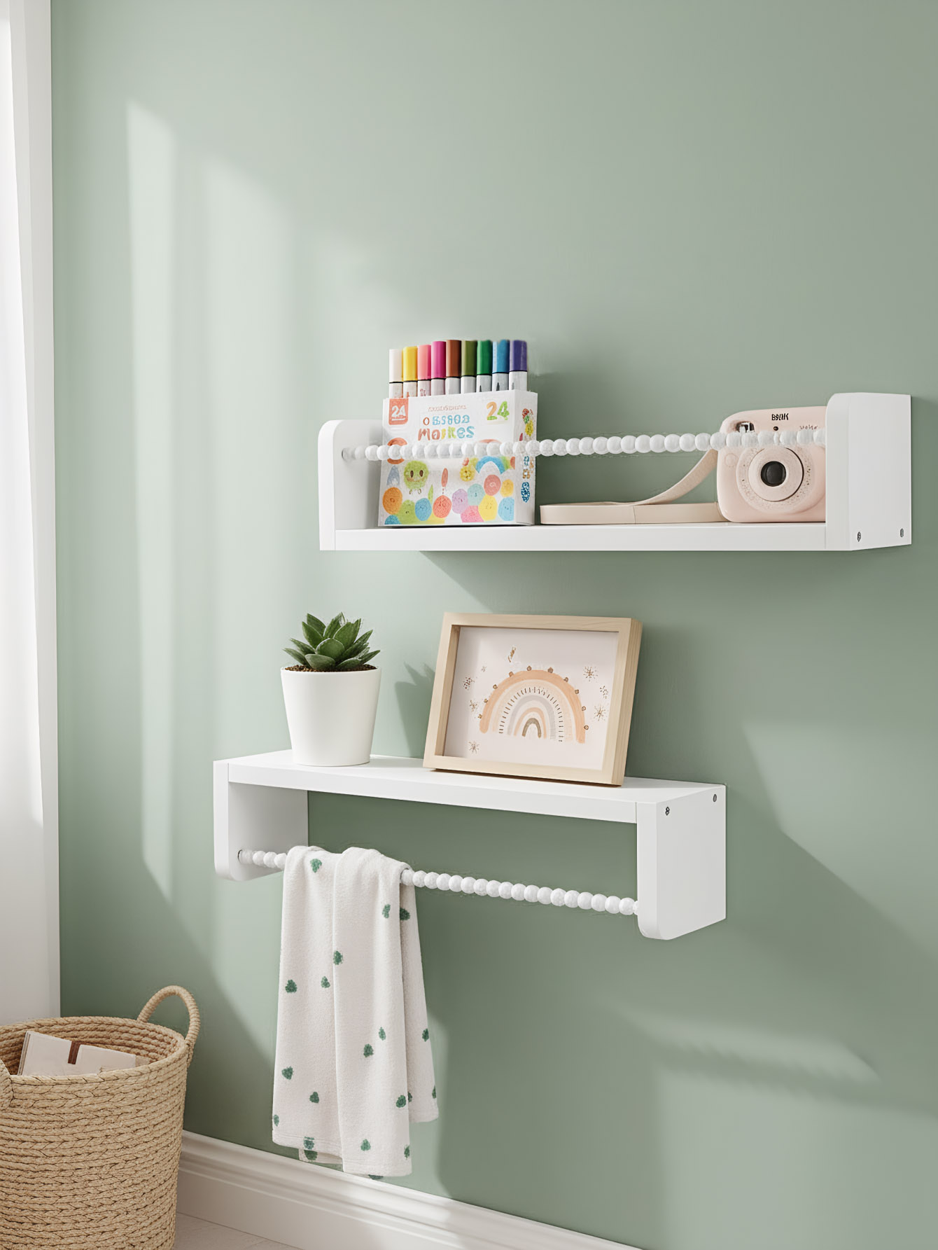 Kinderzimmer-Bücherregale aus  – Baby Nursery Floating Shelves Bewertung und Preis